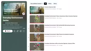 screen shot of the Everyday Environment YouTube video playlist