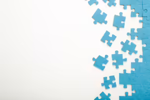 Puzzle pieces fitting together