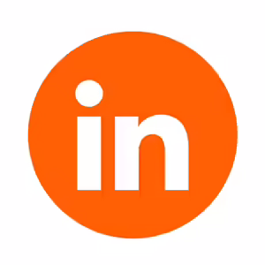 Orange LinkedIn icon
