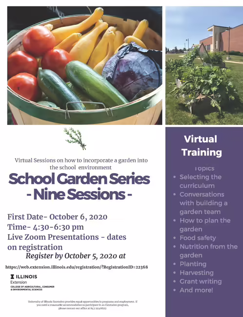 School Garden Workshop Flyer