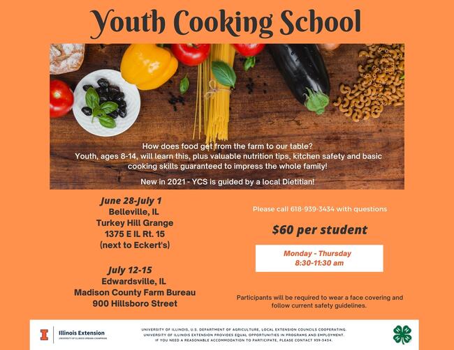 Youth Cooking School flyer