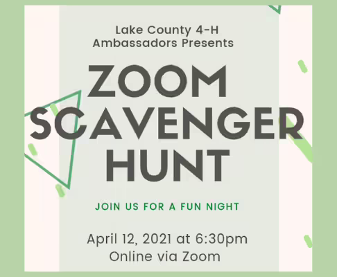 Zoom Scavenger Hunt