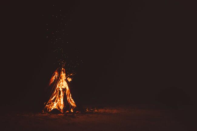 campfire in the night's sky