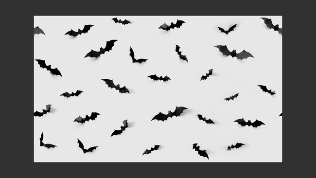 cartoon bats flying