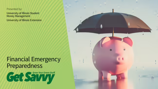 Get Savvy Infographic with piggy bank