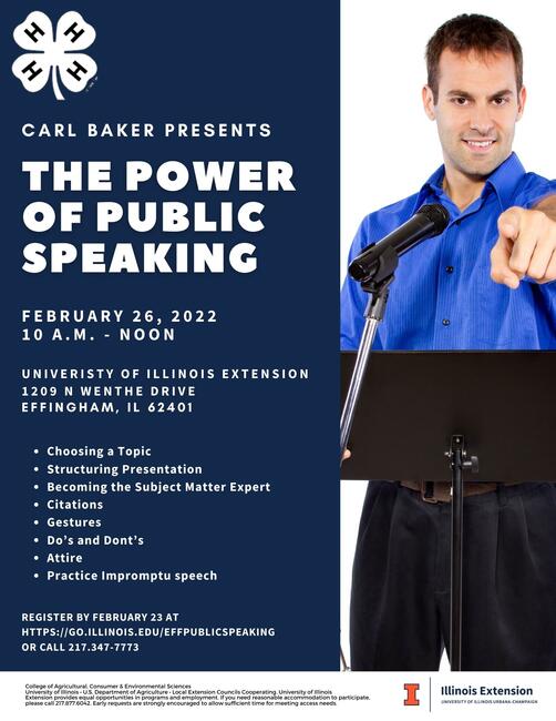 The Power of Public Speaking Workshop Flyer