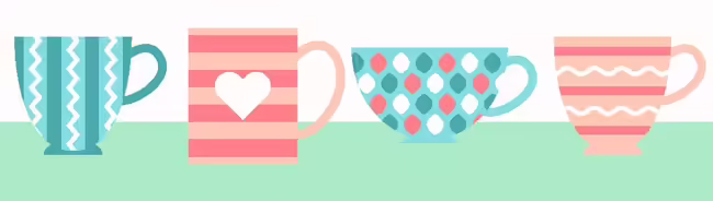pastel tea mugs 