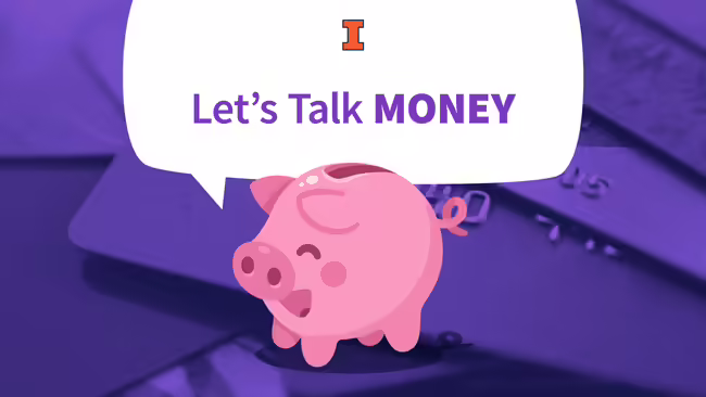 Piggy bank sitting on credit card