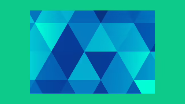 blue, green, and turquoise triangles