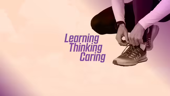 person tying shoe