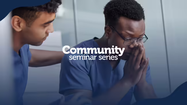 medical professional supporting a concerned colleague