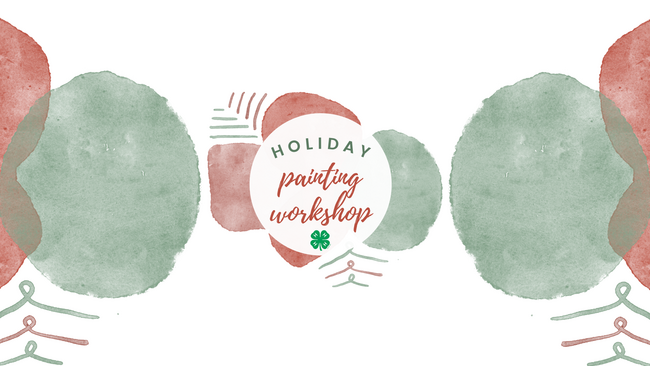 watercolor brushstrokes in red and green
