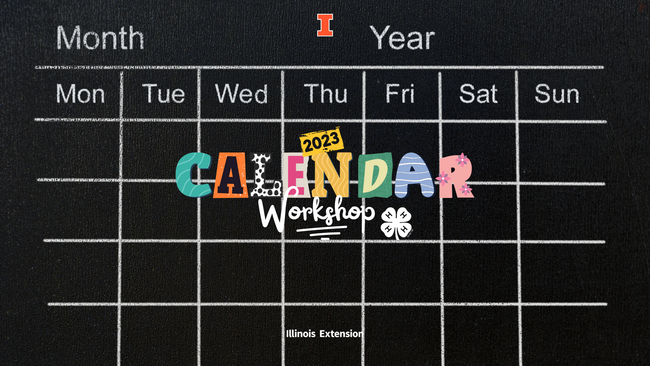 Black background with calendar