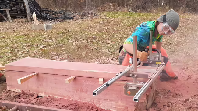 chainsaw mill demonstration