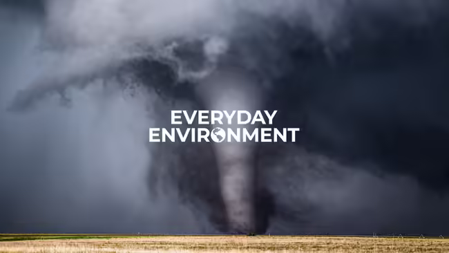 A tornado in a field