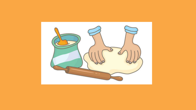 hands making a dough