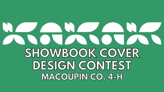 Text reads Showbook Cover Design Contest Macoupin Co. 4-H