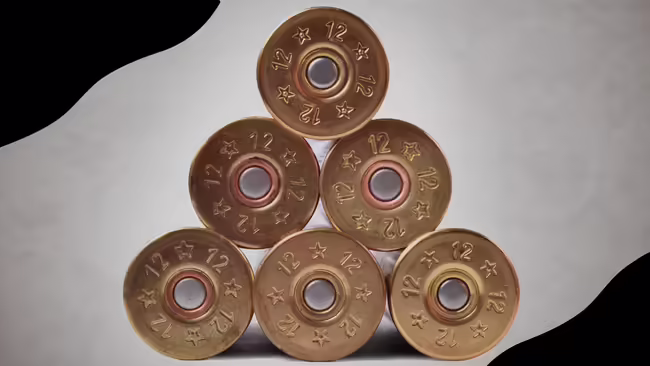 Shotgun ammunition stacked together.