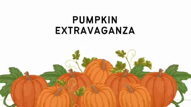white background with Pumpkin and pumpkin vine