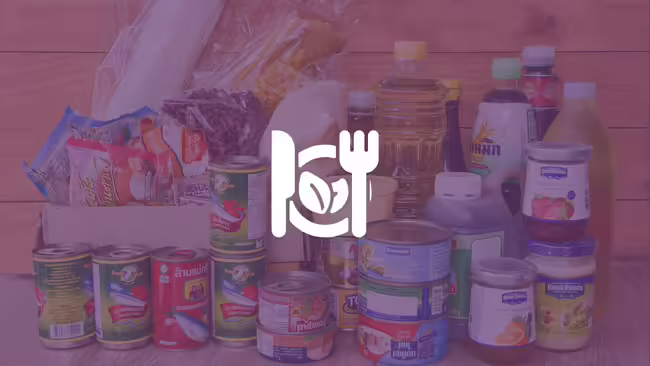 Canned food with a graphic of food on top.