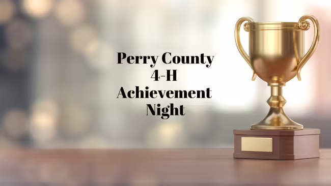 Award with Perry County 4-H Achievement Night text