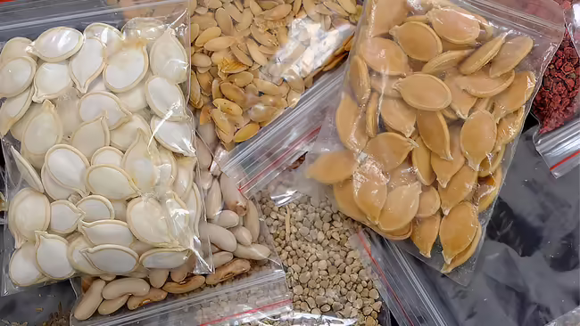 seeds in bags