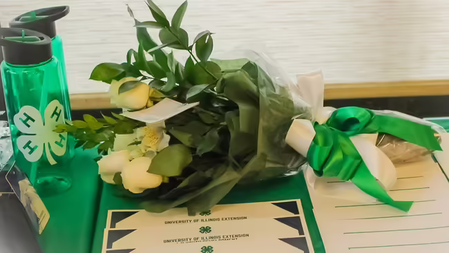 Flowers on a desk