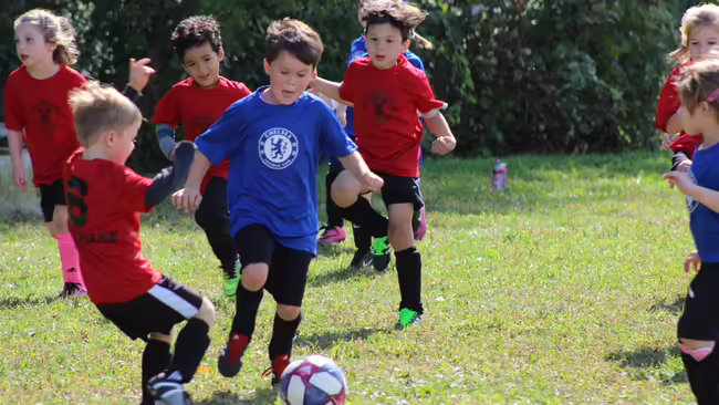 kids playing soccer