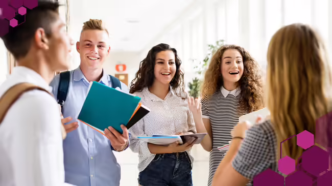 Group of youth talking in a circle