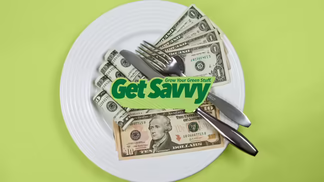 Money on a plate