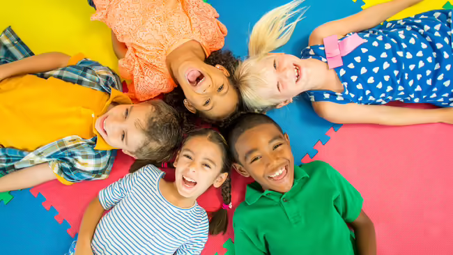 Kids with bright colors