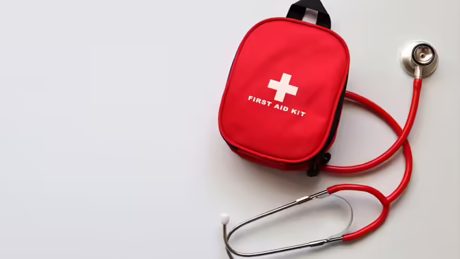 First Aid Bag and Stethoscope