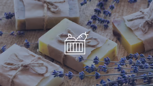Bars of homemade soap.