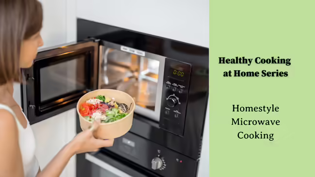 lady putting food in microwave