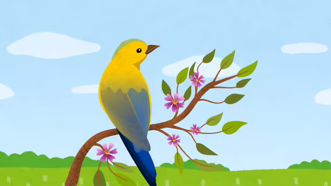 colorful bird on branc