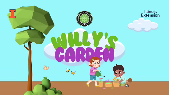 children gardening together