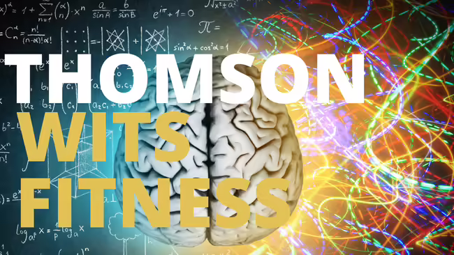 colorful illustration with a brain and scientific notation