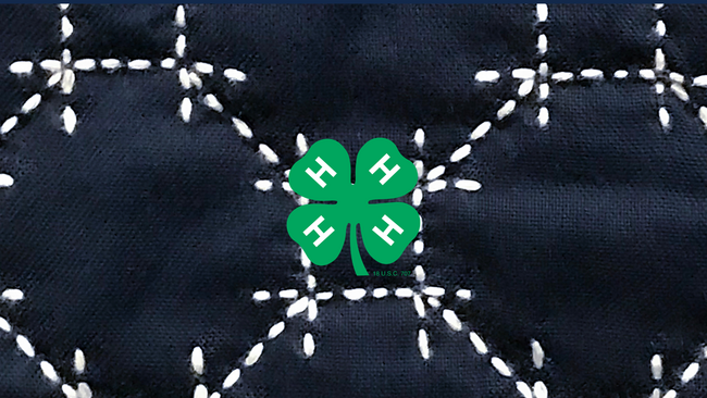 image of stitching with the 4-H logo.