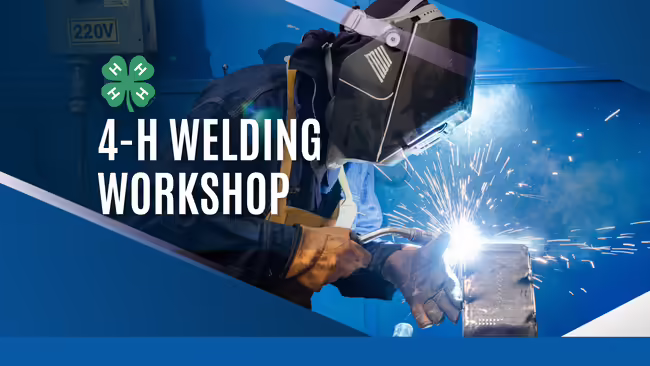 Person welding with mask