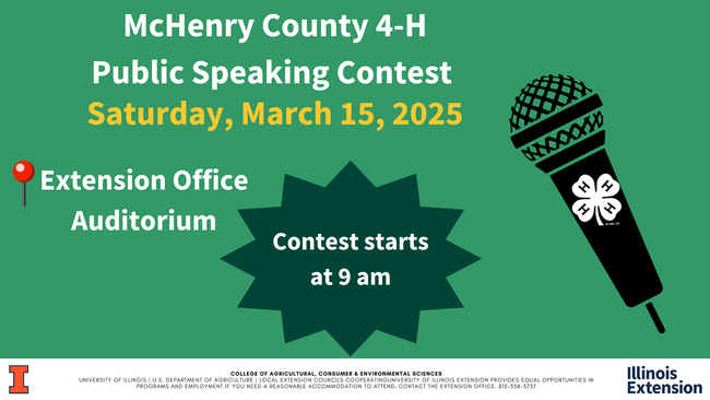 McHenry County 4-H Public Speaking Contest 