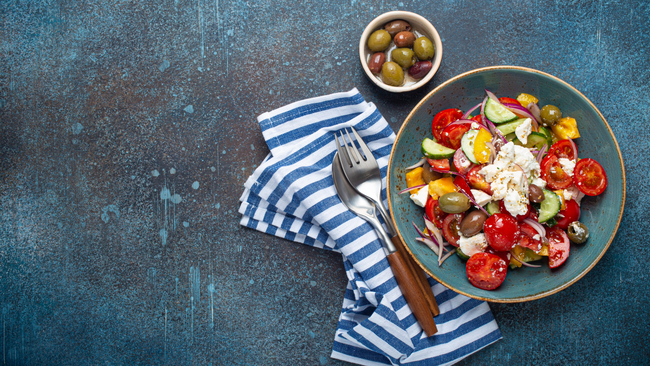 Mediterranean food on a plate