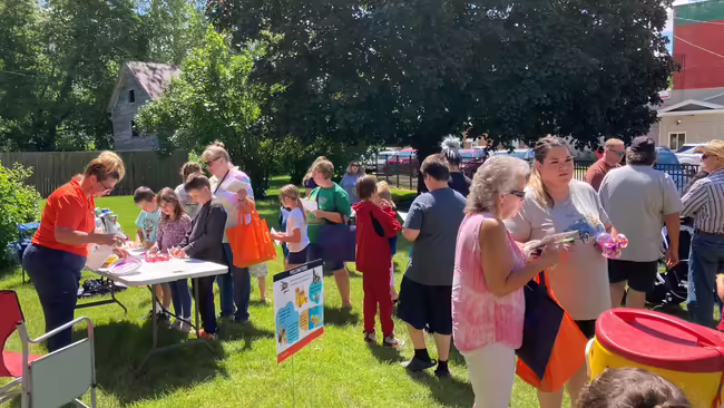 Crowd shot from last year's Rural Roots Event doing activities