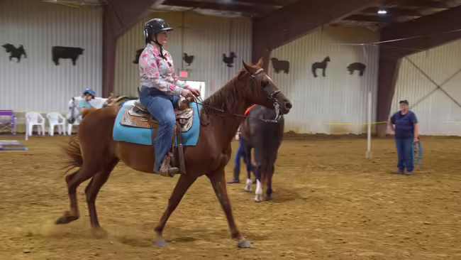 girl riding a horse