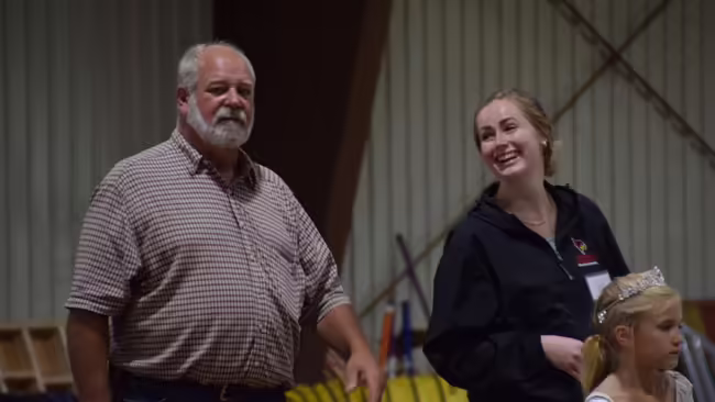 two people laughing