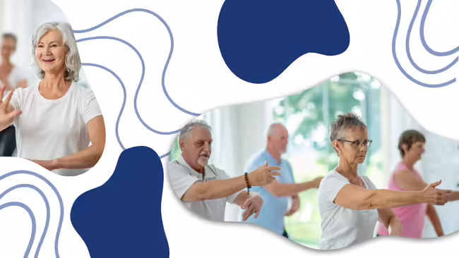 Tai Chi can ease arthritis and improve flexibility: seniors practicing tai chi