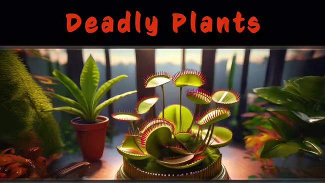 Deadly plants venus fly trap plant