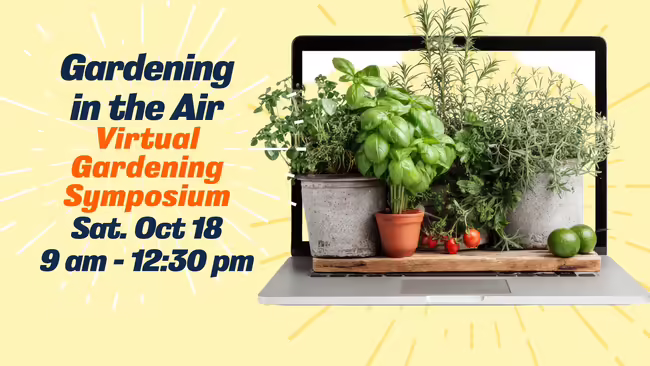 Gardening in the Air: Virtual Gardening Symposium Sat Oct 18 9 am - 12:30 pm