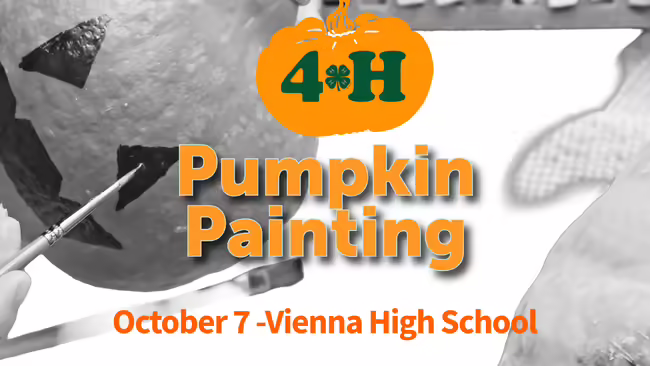 person painting jack-o-lantern, 4-H, Pumpkin Painting October 7 Vienna High School