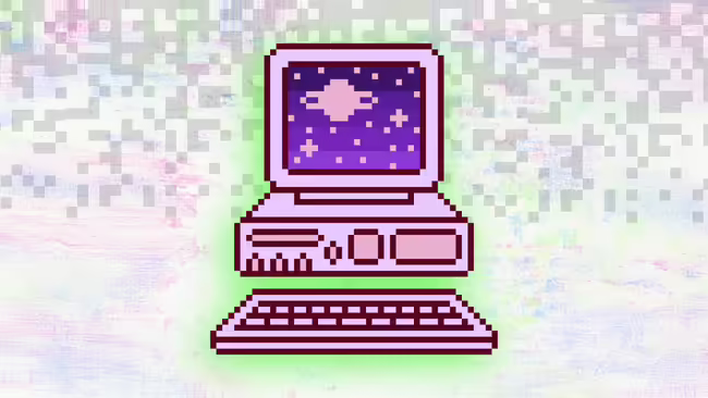 Retro computer graphic