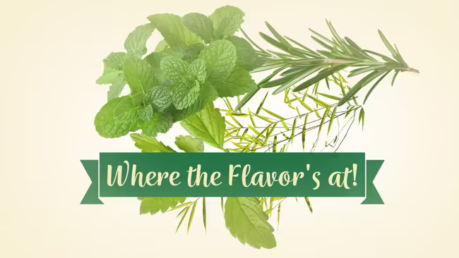 Where the Flavor's At with green herbs